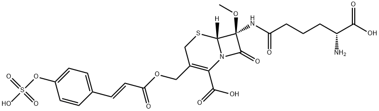 75794-94-4 (6R,7S)-7α-[[(R)-5-Amino-5-carboxy-1-oxopentyl]amino]-7-methoxy-8-oxo-3-[[[(E)-1-oxo-3-[4-(sulfooxy)phenyl]-2-propenyl]oxy]methyl]-5-thia-1-azabicyclo[4.2.0]oct-2-ene-2-carboxylic acid