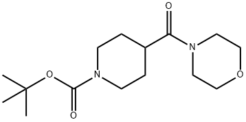 1-BOC-4-(MORPHOLINE-4-CARBONYL)PIPERIDINE Struktur
