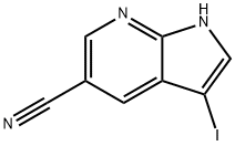 3-IODO-1H-PYRROLO[2,3-B]PYRIDINE-5-CARBONITRILE Structure