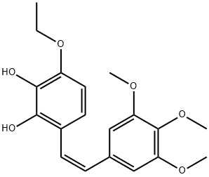 (Z)-3-Ethoxy-6-(3,4,5-Trimethoxystyryl)Benzene-1,2-Diol Struktur
