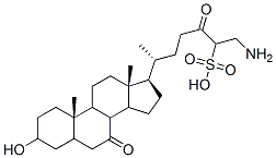 3-hydroxy-7-oxocholanoyltaurine Structure
