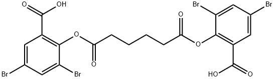 (3,5-二溴水杨酸)己二 结构式