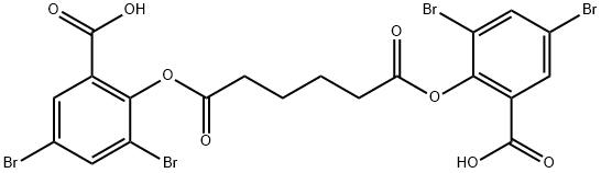 BIS(3,5-DIBROMOSALICYL)ADIPATE, 97 化学構造式