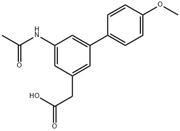 2-[3-acetamido-5-(4-methoxyphenyl)phenyl]acetic acid Struktur