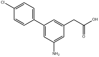 5-Amino-4'-chloro-3-biphenylacetic acid 化学構造式