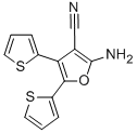 2-氨基-4,5-双(噻吩-2-基)呋喃-3-腈 结构式