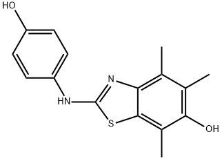 6-Benzothiazolol,  2-[(4-hydroxyphenyl)amino]-4,5,7-trimethyl- Struktur
