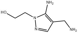 1H-Pyrazole-1-ethanol,  5-amino-4-(aminomethyl)- 化学構造式