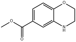 3,4-二氢-2H-苯并[1,4]恶嗪-6-甲酸甲酯 结构式