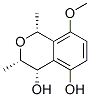 1H-2-Benzopyran-4,5-diol, 3,4-dihydro-8-methoxy-1,3-dimethyl-, (1R,3S,4S)- (9CI) 化学構造式