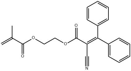 2-[(2-methyl-1-oxoallyl)oxy]ethyl 2-cyano-3,3-diphenylacrylate Structure