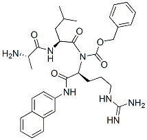 benzyloxycarbonylalanyl-leucyl-arginine-2-naphthylamide Struktur