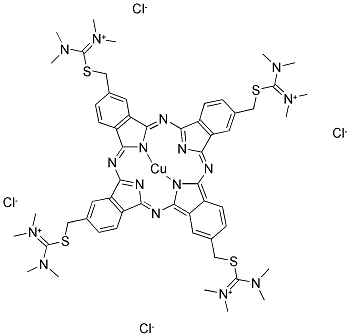 Chlormethylierte Kupferphthalocyanin-Thioharnstoffreaktionsprodukte