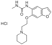 Urea, 1-(6-(2-piperidinoethoxy)-5-benzofuranyl)-3-methyl, hydrochlorid e 结构式