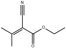 2-シアノ-3-メチル-2-ブテン酸エチル 化学構造式