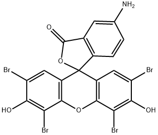 5-氨基-2',4',5',7'-四溴-荧光素,75900-75-3,结构式