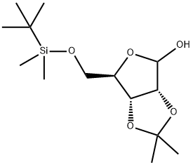 alpha-D-Ribofuranose, 5-O-[(1,1-dimethylethyl)dimethylsilyl]-2,3-O-(1-methylethylidene)- Structure