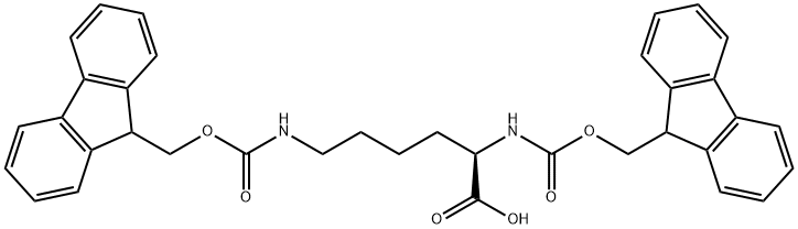 N-α,N-ε-di-Fmoc-D-lysine Struktur