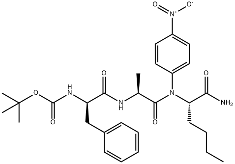 N-T-BOC-D-PHE-ALA-NLE P-NITROANILIDE Structure