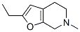 Furo[2,3-c]pyridine, 2-ethyl-4,5,6,7-tetrahydro-6-methyl- (9CI) 化学構造式