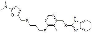 2-Furanamine,  5-[[[3-[[2-[(1H-benzimidazol-2-ylthio)methyl]-3-methyl-4-pyridinyl]thio]propyl]thio]methyl]-N,N-dimethyl-,759435-85-3,结构式