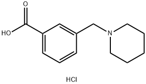 3-(ピペリジノメチル)安息香酸塩酸塩0.5水和物 化学構造式