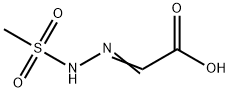 Acetic acid, [(methylsulfonyl)hydrazono]- (9CI) Structure
