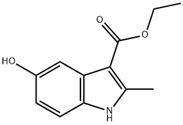 ETHYL 5-HYDROXY-2-METHYLINDOLE-3-CARBOXYLATE Struktur