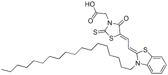 75983-37-8 5-[2-(3-Octadecyl-2,3-dihydrobenzothiazole-2-ylidene)ethylidene]-4-oxo-2-thioxothiazolidine-3-acetic acid