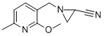 1-[(2-メトキシ-6-メチルピリジン-3-イル)メチル]-2-アジリジンカルボニトリル 化学構造式