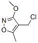 Isoxazole, 4-(chloromethyl)-3-methoxy-5-methyl- (9CI) Structure