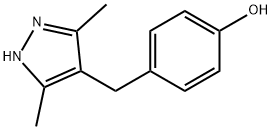 4-((3,5-二甲基-1H-吡唑-4-基)甲基)苯酚,75998-99-1,结构式