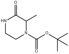 2-METHYL-3-OXO-PIPERAZINE-1-CARBOXYLIC ACID TERT-BUTYL ESTER Structure