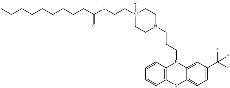 2-[1-oxido-4-[3-[2-(trifluoromethyl)phenothiazin-10-yl]propyl]-2,3,5,6 -tetrahydropyrazin-1-yl]ethyl decanoate Structure