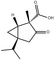 Bicyclo[3.1.0]hexane-2-carboxylic acid, 2-methyl-5-(1-methylethyl)-3-oxo-, (1S,2S,5S)- (9CI) Structure