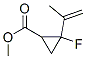Cyclopropanecarboxylic acid, 2-fluoro-2-(1-methylethenyl)-, methyl ester, Struktur