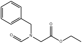 N-ホルミル-N-(フェニルメチル)グリシンエチル 化学構造式