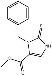 2,3-二氢-3-苄基-2-硫代-1H-咪唑-4-羧酸甲酯, 76075-15-5, 结构式