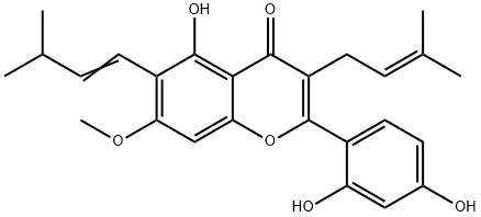 2,4,5-三羟基-7-甲氧基-6-(3-甲基-1-丁烯基)-3-(3-甲基-2-丁烯基)黄酮