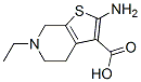 Thieno[2,3-c]pyridine-3-carboxylic acid, 2-amino-6-ethyl-4,5,6,7-tetrahydro- (9CI) Struktur