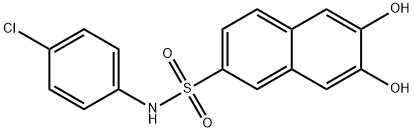 N-(4-chlorophenyl)-6,7-dihydroxynaphthalene-2-sulphonamide 结构式