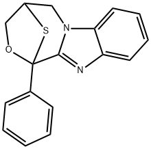 1,4-Epithio-1H,3H-(1,4)oxazepino(4,3-a)benzimidazole, 4,5-dihydro-1-ph enyl- Structure
