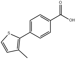 4-(3-Methylthiophen-2-yl)benzoic acid 结构式