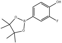 3-FLUORO-4-HYDROXYPHENYLBORONIC ACID, PINACOL ESTER, 760990-08-7, 结构式