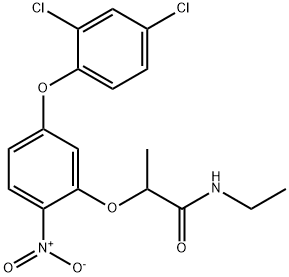 2-[5-(2,4-Dichlorophenoxy)-2-nitrophenoxy]-N-ethylpropionamide 结构式