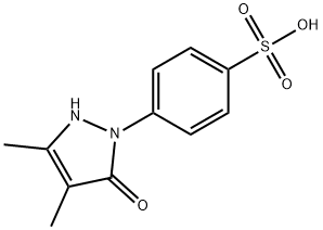 p-(2,5-dihydro-3,4-dimethyl-5-oxo-1H-pyrazol-1-yl)benzenesulphonic acid Struktur