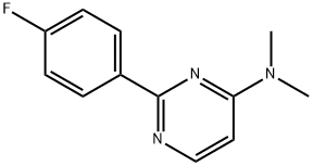 4-DIMETHYLAMINO-2-(4-FLUOROPHENYL)PYRIMIDINE, 76128-76-2, 结构式