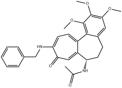 N-[(S)-5,6,7,9-Tetrahydro-1,2,3-trimethoxy-9-oxo-10-benzylaminobenzo[a]heptalen-7-yl]acetamide Structure