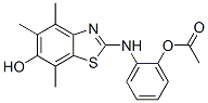6-Benzothiazolol,  2-[[2-(acetyloxy)phenyl]amino]-4,5,7-trimethyl- Struktur