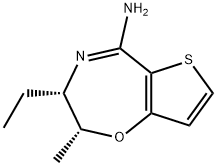 Thieno[2,3-f]-1,4-oxazepin-5-amine, 3-ethyl-2,3-dihydro-2-methyl-, (2R,3S)- (9CI),761389-98-4,结构式